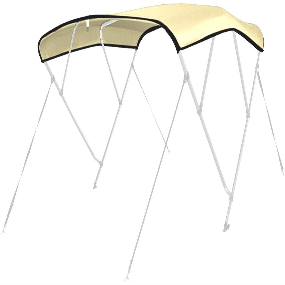 Leader Accessories Sand, Fits 4 Bow 8'L x 54" H x 54"-60" W 600D Polyester Bimini Canvas Replacement Without Poles