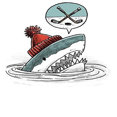 Magnet The Hockey Shark Car Magnetic Vinyl Bumper Sticker 5'' x 4''