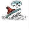 Magnet The Hockey Shark Car Magnetic Vinyl Bumper Sticker 5'' x 4'' view 1