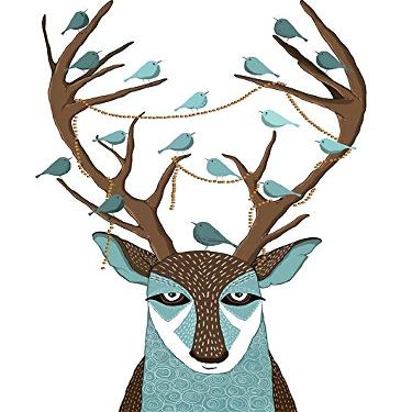 Magnet The Deer Car Magnetic Vinyl Bumper Sticker 5'' x 4''
