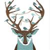 Magnet The Deer Car Magnetic Vinyl Bumper Sticker 5'' x 4'' view 1