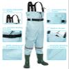 HISEA Kids Chest Waders Nylon/PVC Youth Fishing Waders for Toddler & Children Waterproof Hunting Waders with Boots & Reflect Safety Band view 2