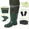 HISEA Kids Chest Waders Nylon/PVC Youth Fishing Waders for Toddler & Children Waterproof Hunting Waders with Boots & Reflect Safety Band view 3