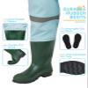 HISEA Kids Chest Waders Nylon/PVC Youth Fishing Waders for Toddler & Children Waterproof Hunting Waders with Boots & Reflect Safety Band view 3