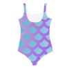 Mermaid Print Kids Swimsuit, Size 6 Blue, Purple view 2