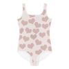 Floating Hearts Kids Swimsuit, 3T Pink view 1