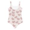 Floating Hearts Kids Swimsuit, 3T Pink view 2