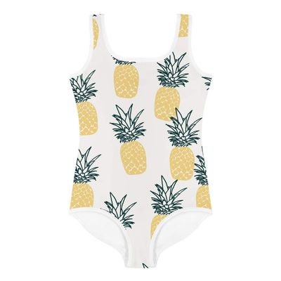 Pineapple Kids Swimsuit, Size 7 Yellow