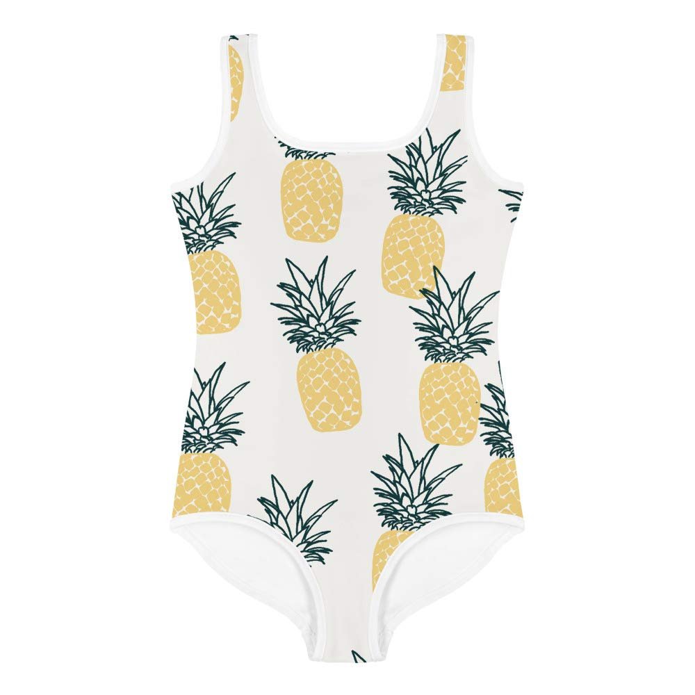 Pineapple Kids Swimsuit, Size 7 Yellow