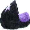 Static Footwear Girls Fluffy Slip On Warm House Slippers,Black Star,2/3 view 2