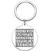 Dacai Engraved Sator Square Talisman Latin Silver Stainless Steel Keychain Men's Womens Key Ring view 1