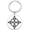 Dacai Laser Engraved Amulet Talisman Witch Knot Witchcraft Symbol Stainless Steel Keychain Key Ring Well Polished view 1