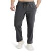 Boladeci Mens Workout Pants Lightweight Quick Dry Breathable Casual Elastic Waist with Drawstring Athletic Jogger Travel Running Fishing Gym Hiking Pants Dark Gray 34 view 2