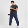 Boladeci Mens Athletic Pants Lightweight Quick Dry Breathable Elastic Waist Zip Pockets Jogger Casual Travel Fishing Gym Hiking Pants Navy Blue 36 view 3