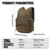Mardingtop 25L Tactical Backpacks Molle Hiking daypacks for Camping Hiking Military Traveling Motorcycle Khaki view 2