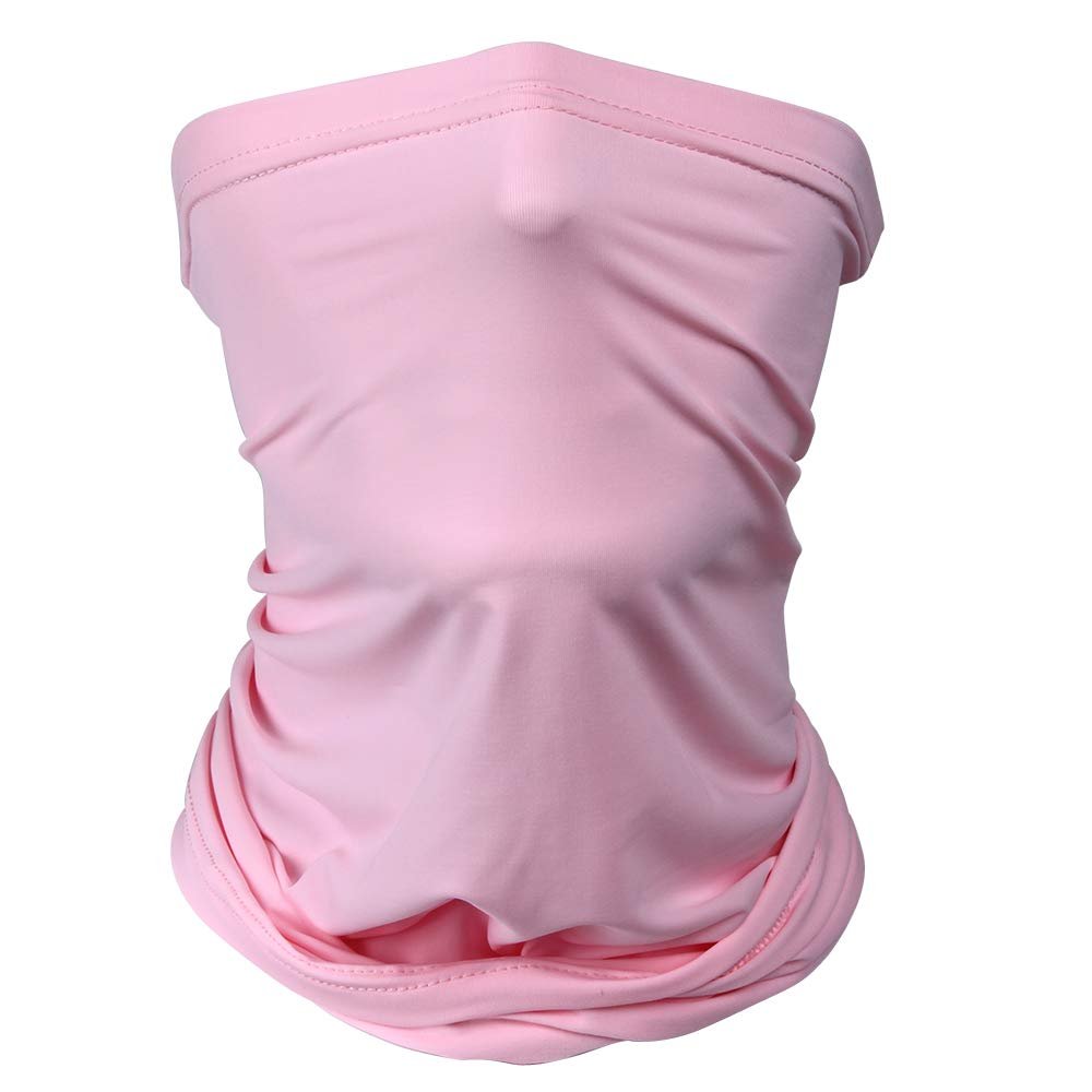 Headband Headwear Scarf Neck Gaiter Balaclavas Bandana Dustproof Sun Dust Protection for Outdoors Sports Hiking Cycling Running Fishing (Pink)
