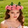 Accesyes Mexican Headpiece Day of Dead Headband Dia de Los Muertos (Pink-HB) view 2
