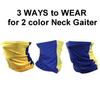 Headband Headwear Scarf Neck Gaiter Balaclavas Bandana Dustproof Sun Dust Protection for Outdoors Sports Hiking Cycling Running Fishing (Yellow/Royal Blue) view 3