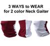 Headband Headwear Scarf Neck Gaiter Balaclavas Bandana Dustproof Sun Dust Protection for Outdoors Sports Hiking Cycling Running Fishing (Maroon/White) view 4