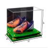 Better Display Cases Acrylic Large Shoe Display Case for Basketball Shoe Soccer Cleat Football Cleat with Mirror, Yellow Risers and Turf Base (A013/V11) view 2