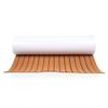Eapmic EVA Faux Teak Decking Sheet for Fish Boat Yacht Non-Slip Marine Flooring Mat (Brown with Black Stripes, 106''x35'') view 1
