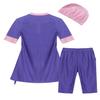 CHICTRY Girl's Kid's Short Sleeve Modest Muslim Burkini 2 Pieces Swimwear Rash Guard Surfing Suits #2 Purple 18-24 Months view 3