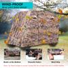 10L0L Golf Cart Cover 2/4/4+2 Passenger for Yamaha EZGO Club Car, Heavy Duty 420D Waterproof Windproof Durable Polyester Golf Cart Cover with 3 Zipper Doors for All-Weather Protection - Camouflage view 3