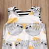 jiaoutky Newborn Infant Baby Boy Girl Clothes Dinosaur Sleeveless Romper One-Piece Bodysuit Jumpsuit Outfits Clothing (sloth, 12-18 Months) view 3