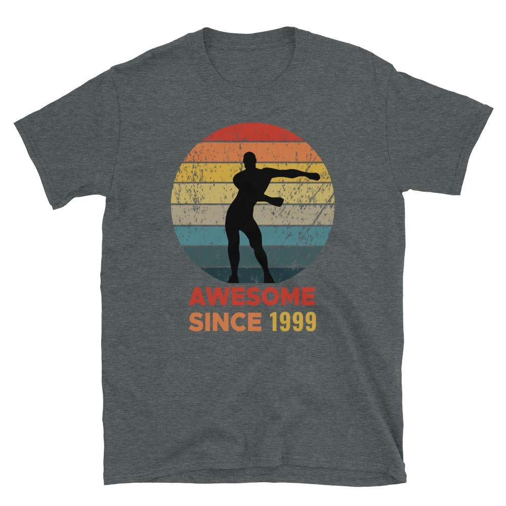 1999 Birthday Shirt (Short-Sleeve Unisex) Flossing Dance Vintage Sunset Dark Heather