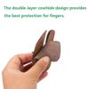Obert Handmade Archery Finger Protecter Glove Hand Tab Guard Hunting Fingers Protector for Shooting Hunting Bow String Brown view 2