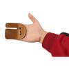 Obert Handmade Archery Finger Protecter Glove Hand Tab Guard Hunting Fingers Protector for Shooting Hunting Bow String Brown view 3