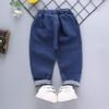 Toddler Baby Girls Fashion Cartoon Denim Pants Kids Leggings Jeans Sweatpants for 1-4 Years Old Dark Blue view 4