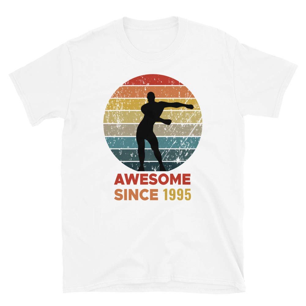 1995 Birthday Shirt (Short-Sleeve Unisex) Flossing Dance Vintage Sunset White