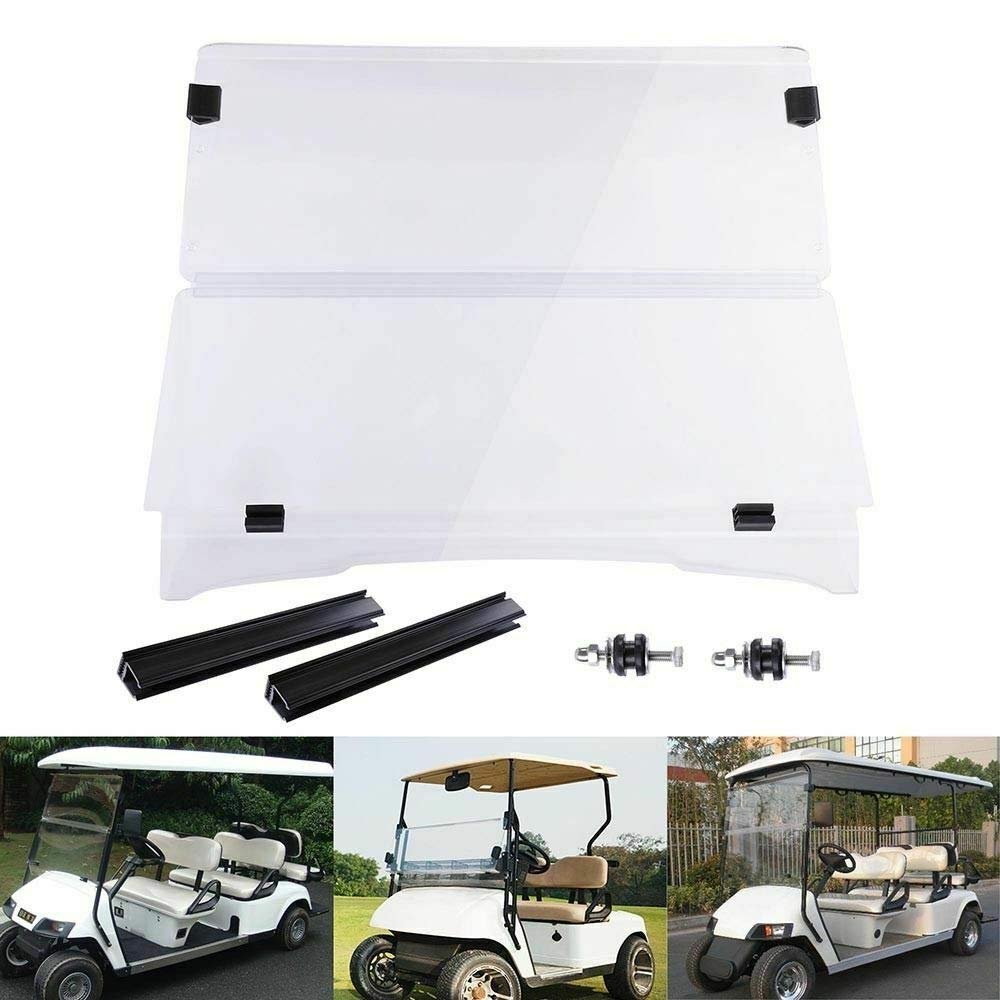for EZGO TXT 1995-2013 Clear Windshield Folding Acrylic Golf Cart Part Fold Down
