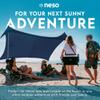 Neso Gigante Portable Beach Tent Sun Shelter - Lightweight Beach Shade Canopy - Easy Setup for Family Outings - Patented Reinforced Corners - UPF 50+ Sun Protection - 8ft Tall, 11 x 11ft - Navy view 2