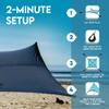 Neso Gigante Portable Beach Tent Sun Shelter - Lightweight Beach Shade Canopy - Easy Setup for Family Outings - Patented Reinforced Corners - UPF 50+ Sun Protection - 8ft Tall, 11 x 11ft - Navy view 4
