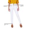 Numero Women's High Rise Skinny Jeans White view 4