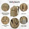 Tru Salute 45L Military Tactical Backpack Large Army 3 Day Assault Pack Molle Bug out Bag Rucksack (Tan) view 4