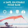 Neso Gigante Portable Beach Tent Sun Shelter - Lightweight Beach Shade Canopy - Easy Setup for Family Outings - Patented Reinforced Corners - UPF 50+ Sun Protection - 8ft Tall, 11 x 11ft - Coral view 3