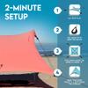 Neso Gigante Portable Beach Tent Sun Shelter - Lightweight Beach Shade Canopy - Easy Setup for Family Outings - Patented Reinforced Corners - UPF 50+ Sun Protection - 8ft Tall, 11 x 11ft - Coral view 4