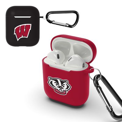 SOAR NCAA Protective Case for Apple Airpods - 2 Pack, Wisconsin Badgers