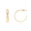 PAVOI Minimalist Huggie Earrings, 14K Gold Plated, Yellow Gold, Size 25 view 1