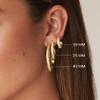 PAVOI Minimalist Huggie Earrings, 14K Gold Plated, Yellow Gold, Size 25 view 3