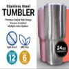 NC State Wolfpack Proud Mom and Dad 24 oz Insulated Stainless Steel Tumblers 2 Pack Black. Officially Licensed Collegiate Product view 2