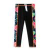 Girls Two Piece Swimsuit Floral UPF 50+ Rash Guard Set Kids Swimwear S301_BlackFlower_6A view 4