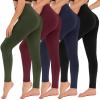 CAMPSNAIL 4 Pack Leggings for Women - High Waisted Tummy Control Yoga Pants for Workout Gym Black Leggings Plus Size Dance view 1