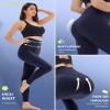 CAMPSNAIL 4 Pack Leggings for Women - High Waisted Tummy Control Yoga Pants for Workout Gym Black Leggings Plus Size Dance view 4