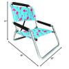 2 Pack of Neso Lightweight Water Resistant Beach Chairs with Shoulder Strap and Slip Pocket - Folds Thin (Flamingos) view 3