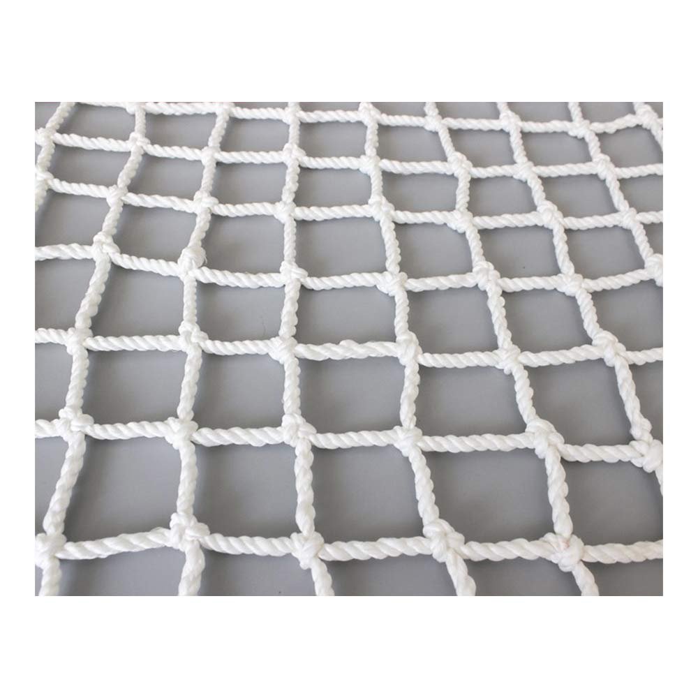 Child Safety Net Stairs Playground Climb Fall Protection Net Rock Swingset Outdoor Treehouse Nylon Protection Net Rope Thick 6mm,5cm,2 * 2M(7 * 7ft)