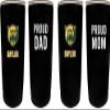 Baylor Bears Proud Mom and Dad 16 oz Insulated Stainless Steel Tumblers 2 Pack Black. Officially Licensed Collegiate Product view 1